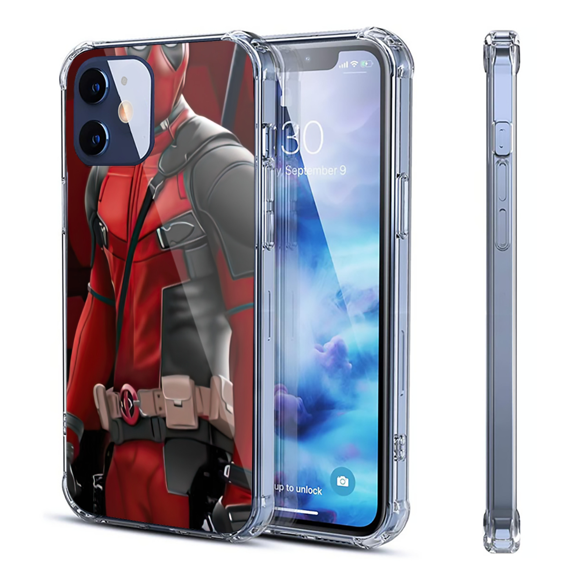 （画像用） Deadpool デッドプール 【iPhone 12シリーズ対応】透明スマホケース（クリアソフトケース）